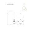 One hole revolving mixer tap, Marguerite; black