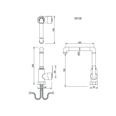 One hole revolving mixer tap,Metropolitan, black
