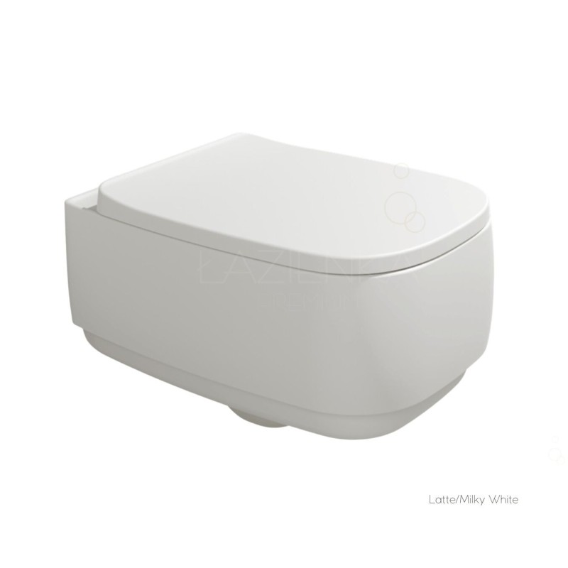 Flaminia Flag miska wisząca wc goclean + deska wolnoopadająca latte/milky white
