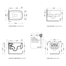 Flaminia Flag Wall hung wc goclean white/platinium + seat cover soft-close