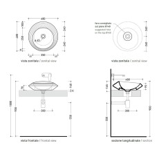 Flaminia Spire+ 48 Countertop baisn SP48D, petrolio