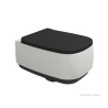 Flaminia Flag Wall hung wc with goclean® system stripes latte+carbone+ seat cover carbone