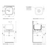 Flaminia Flag Deep Countertop basin 40x40x28h FG40H28, Petriolio