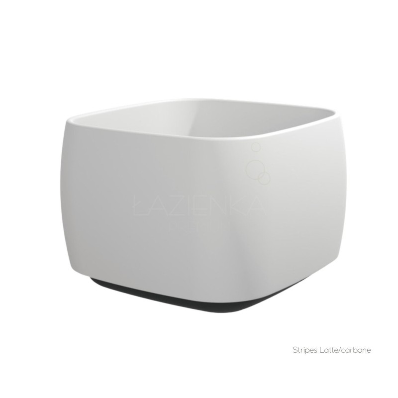 Flaminia Flag Deep Countertop baisn 40x40x28h FG40H28, stripes latte/carbone