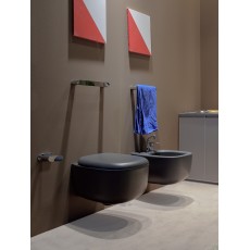 Flaminia Bonola miska wc GoClean + deska wolnoopadająca Carbone