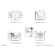 Flaminia Mono wall hung wc gosilent black with seat cover  MN118S MNCW03