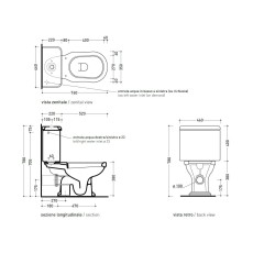 Flaminia Efi wc kompakt komplet: wc, zbiornik, mechanizm, deska wolnoopadająca, Black czarny połysk