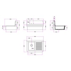 Bleu Provence True Colors 90 zlew kuchenny ceramiczny 90x68x50h; biały