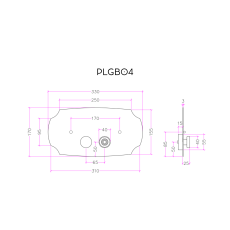 Bleu Provence przycisk spłukujący do systemu spłukiwania Geberit chrom PLGB02 CR