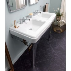 Bleu Provence So Fifties podwójna umywalka 130 cm + metalowa konsola