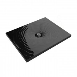 Flaminia Water Drop Laid on or built-in in the floor shower tray 80x100 Black