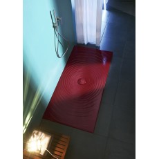 Flaminia Water Drop Laid on or built-in in the floor shower tray 80x100 cm Rosso Rubens