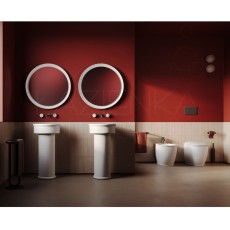 Artceram Brera 60 cm basin on pedestal, white, BRL003+BRA001