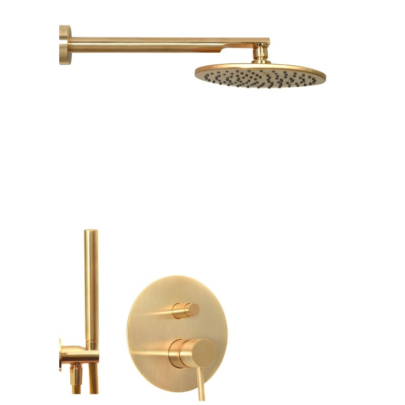 Daniel Tokyo zestaw prysznicowy podtynkowy złoto szczotkowane