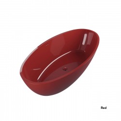 Flaminia Freestanding bath-tub 165 cm in Pietraluce with overflow AP165V red shine