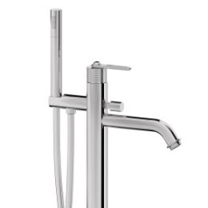 Daniel Brooklyn bateria wannowa wolnostojąca retro ze słuchawką prysznicową chrom BY678 CR