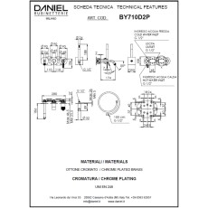Daniel Brooklyn bateria wannowa podtynkowa retro cztero otworowa ze słuchawką prysznicową chrom