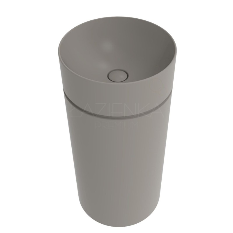 Flaminia Monotwin Slim floor standing basin back to the wall ,  Cenere  mat