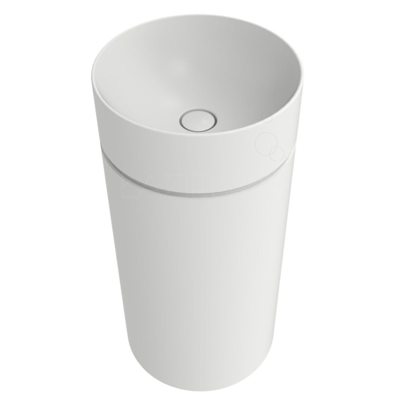 Flaminia Monotwin Slim umywalka stojąca z odpływem do ściany , latte/ milky white/biały mat MTC42P