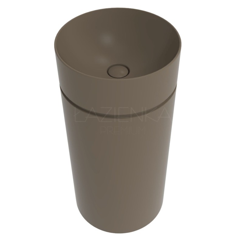 Flaminia Monotwin Slim floor standing basin to the wall, fango mat