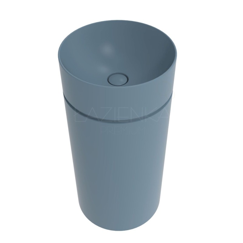 Flaminia Monotwin Slim floor standing back to the wall basin, Nuvola mat MTC42P