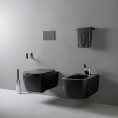 Flaminia Play Wall hung wc GoSilent + seat cover (PY118S+PYCW09), carbone