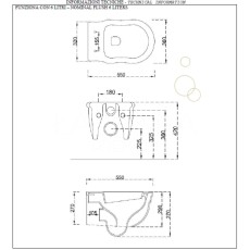 Hidra Ellade wall - hung wc with seat cover soft-close in set