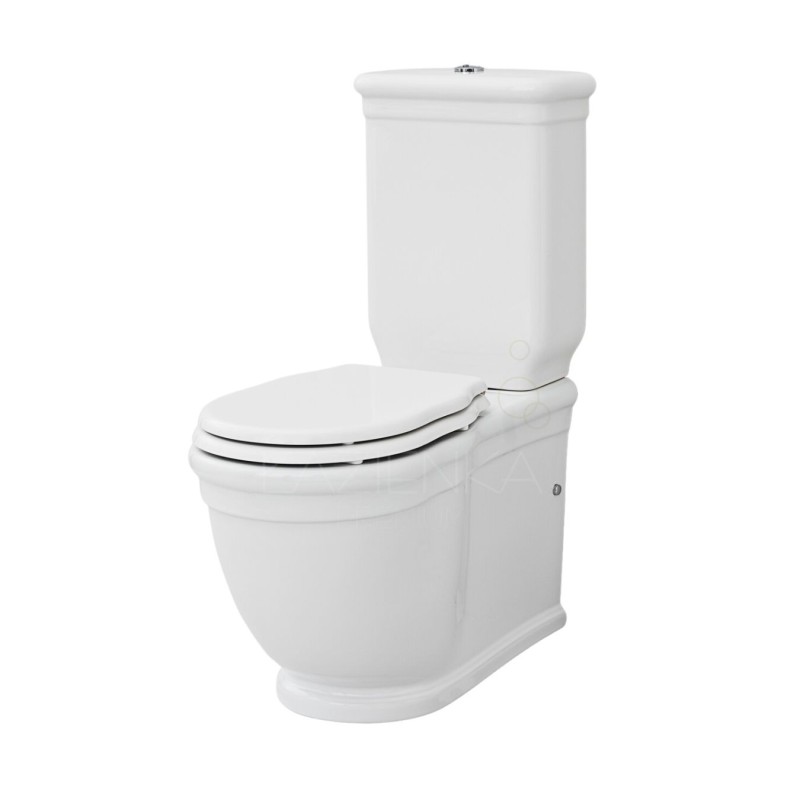 Artceram Hermitage wc kompatkowe monoblok białe komplet z deską wolnoopadającą zbiornikiem oraz mechanizmem spłukującym HEV006
