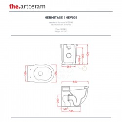 Artceram Hermitage floor standing wc with seat cover in set HEV005 HEA005
