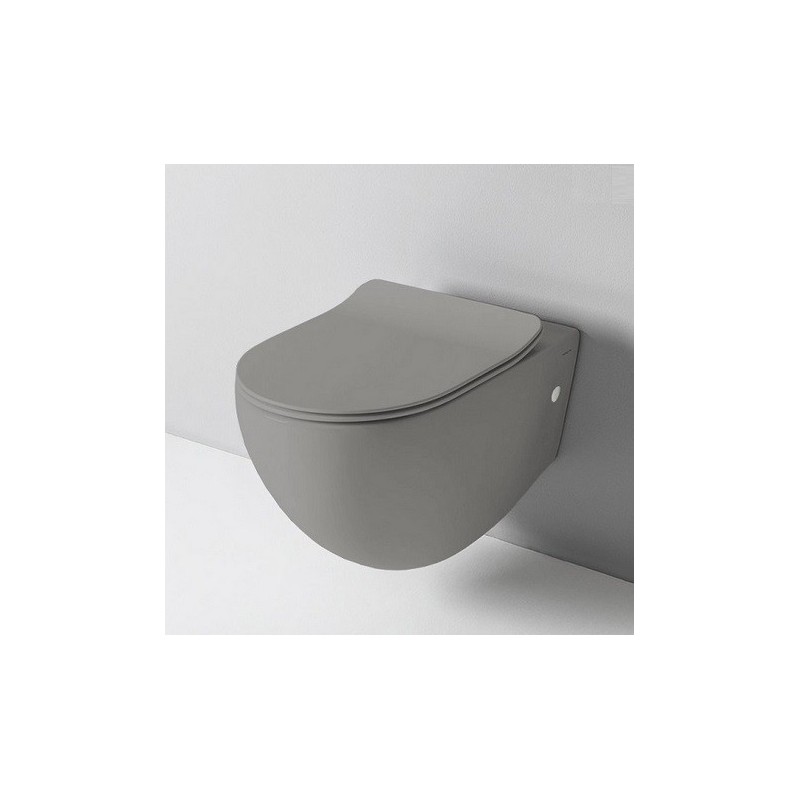 Artceram File 2.0 miska wc wisząca rimless bezrantowa grey olive z deską slim wolnnoopadającą FLV004 + FLA014 15:00