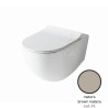 Artceram File 2.0 wall-hung wc rimless with slim seat cover brown matera FLV004 4100