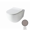 Artceram File 2.0 miska wall-hung wc rimless with slim seat cover soft-close FLV004 FLA014 6000 gravel