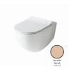 Artceram File 2.0 wall-hung wc rimless with seat cover set FLV004 62:00  biscuit
