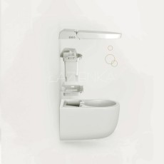 Artceram Hype miska wc wisząca rimless multifunkcyjna biały połysk z deską wolnoopadającą oraz kontrolerem HYV001 01:00 HYA001 0