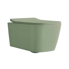 Artceram A16 miska wc wiszące bezrantowe z deską, zielony mat green salvia  ASV003 44:00 + ASA001 44