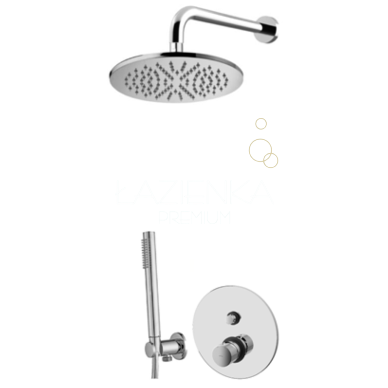 Paffoni Jo zestaw prysznicowy podtynkowy z deszczownicą 30 cm chrom