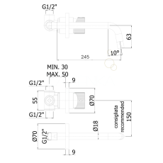 Paffoni Jo bateria umywalkowa 2-otworowa, chrom