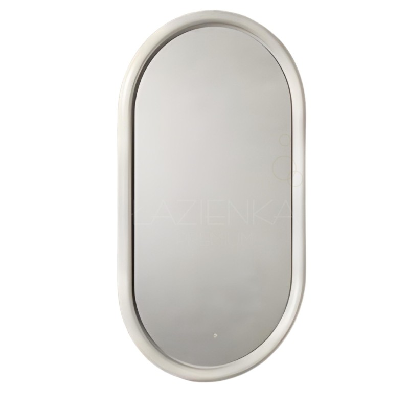 Artceram Milano lustro w ceramicznej ramie podświetlane Led