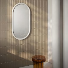 Artceram Milano lustro w ceramicznej ramie podświetlane Led