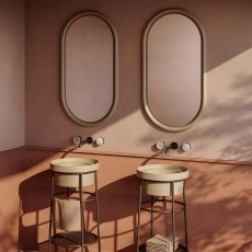Artceram Milano lustro w ceramicznej ramie podświetlane Led