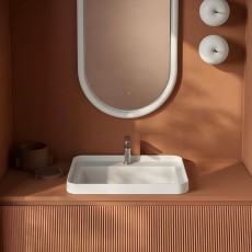 Artceram Milano lustro w ceramicznej ramie podświetlane Led