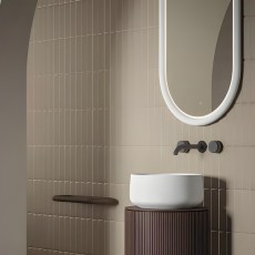 Artceram Milano lustro w ceramicznej ramie podświetlane Led