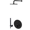 Paffoni Jo recessed shower set with rain shower 22.5 cm black matt