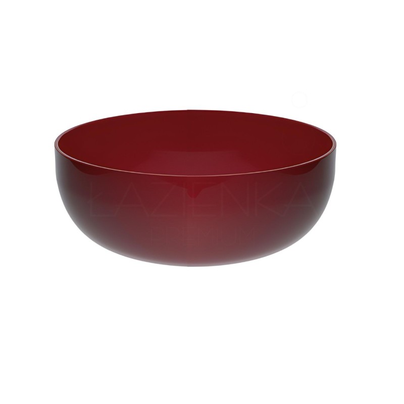 Hidra Sphere czerwona umywalka nablatowa 44X17h  shine red SP17