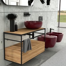 Hidra Sphere Countertop red basin 44X17h  shine red SP17 105