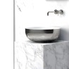 Hidra Sphere Countertop basin  44X17h  white /platinum SP17 020
