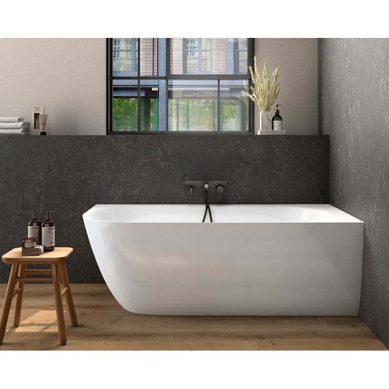 Victoria+Albert  LUSSARI 1700 wanna narożna prawa biały mat QUARRYCAST™  Nowość LUSM-N-RH-SM-NO