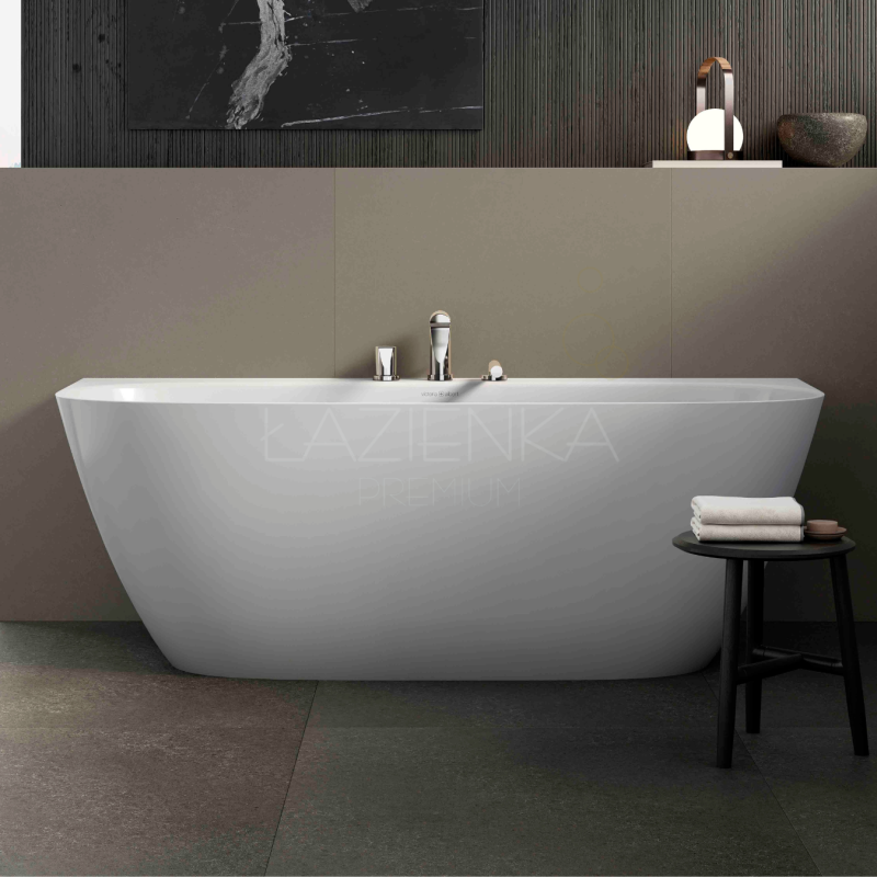 Victoria+Albert  LUSSARI 1700 wanna przyścienna biały mat QUARRYCAST™  Nowość LU5M-N-SW-NO