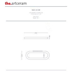 Artceram Bold metal towel rail 45 cm white mat ACA080 05