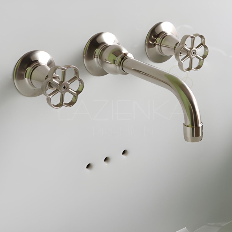 Bleu Provence True Colors bateria 3 otworowa chrome kurki Marguerite